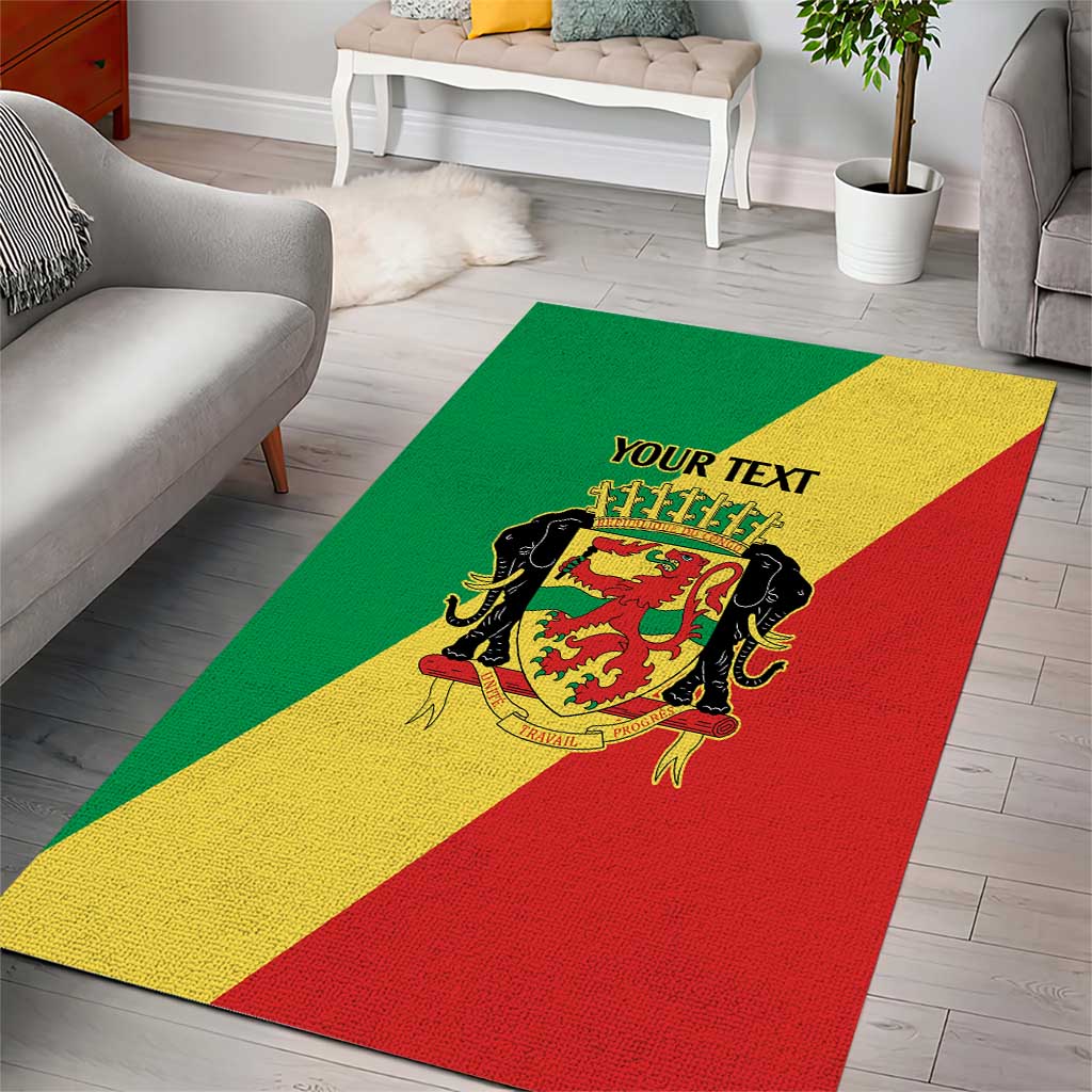 Republic of The Congo Personalized Area Rug Simple Flag Style LT9