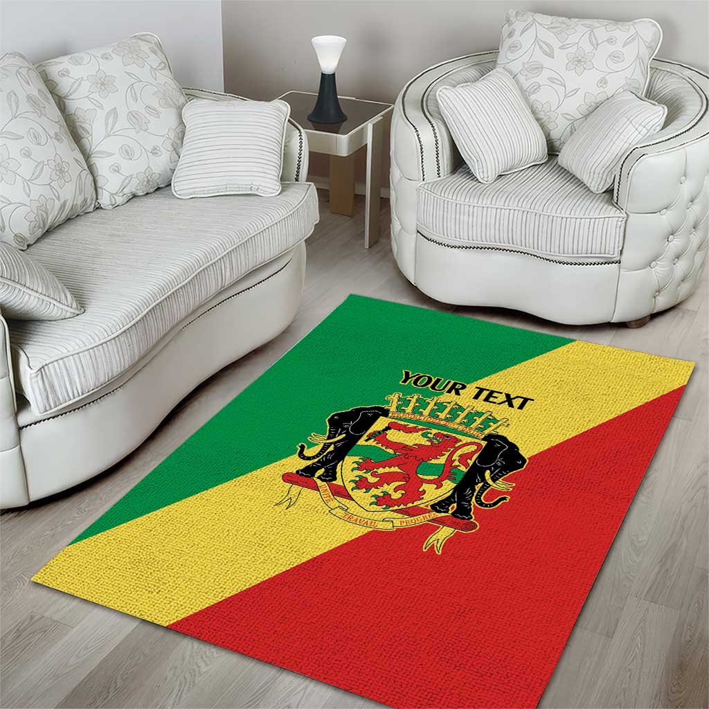 Republic of The Congo Personalized Area Rug Simple Flag Style LT9