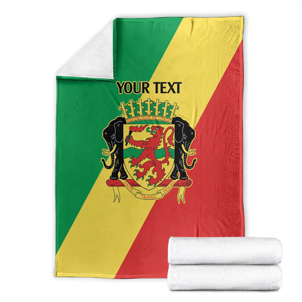 Republic of The Congo Personalized Blanket Simple Flag Style LT9