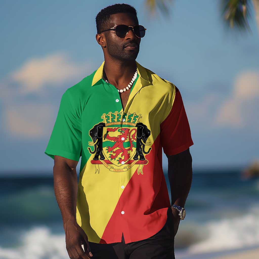 Republic of The Congo Personalized Hawaiian Shirt Simple Flag Style LT9