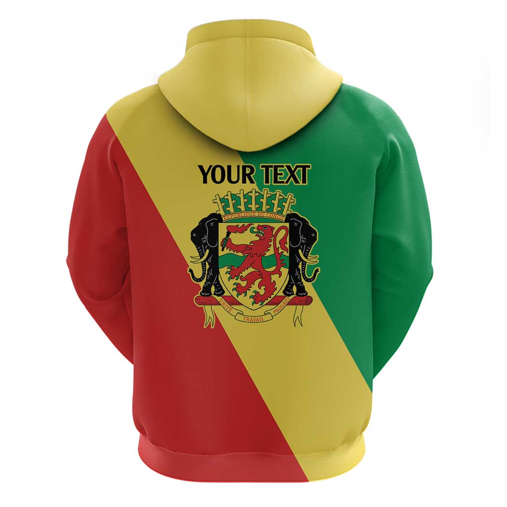 Republic of The Congo Personalized Hoodie Simple Flag Style LT9