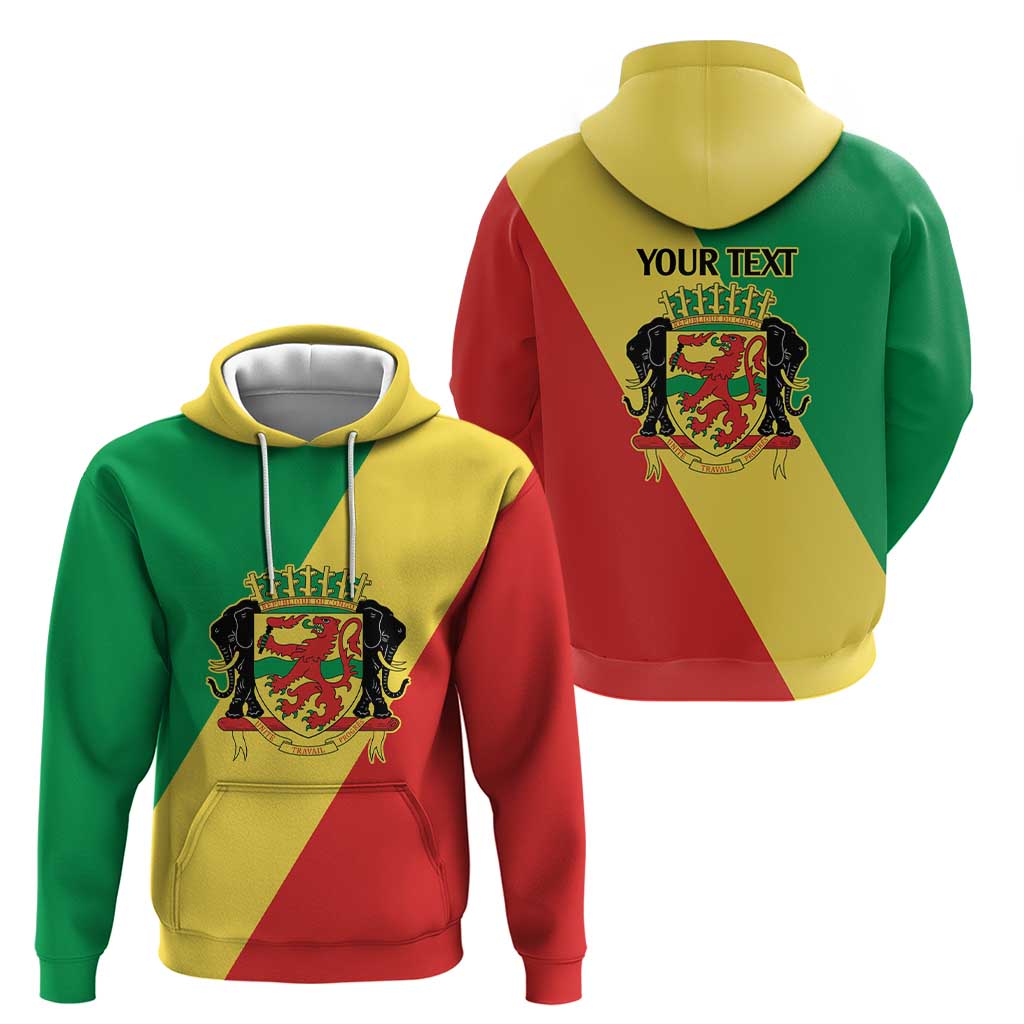 Republic of The Congo Personalized Hoodie Simple Flag Style LT9