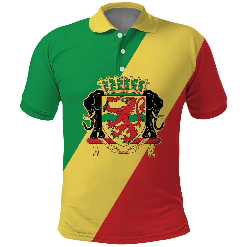 Republic of The Congo Personalized Polo Shirt Simple Flag Style LT9