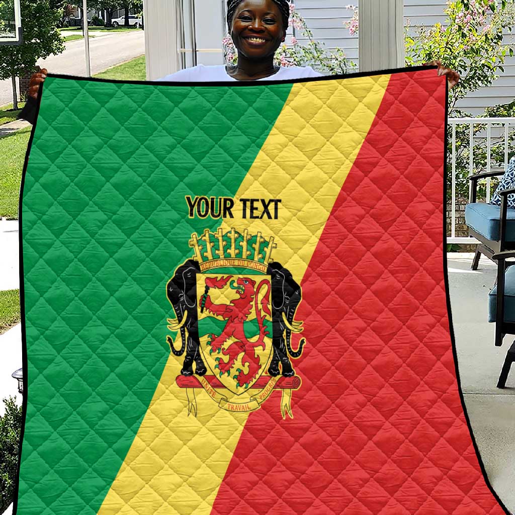 Republic of The Congo Personalized Quilt Simple Flag Style LT9
