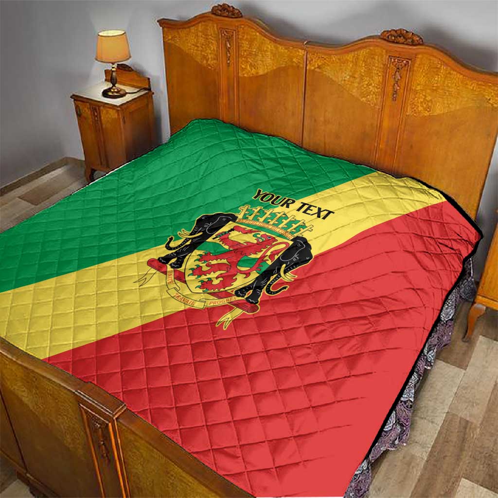 Republic of The Congo Personalized Quilt Simple Flag Style LT9