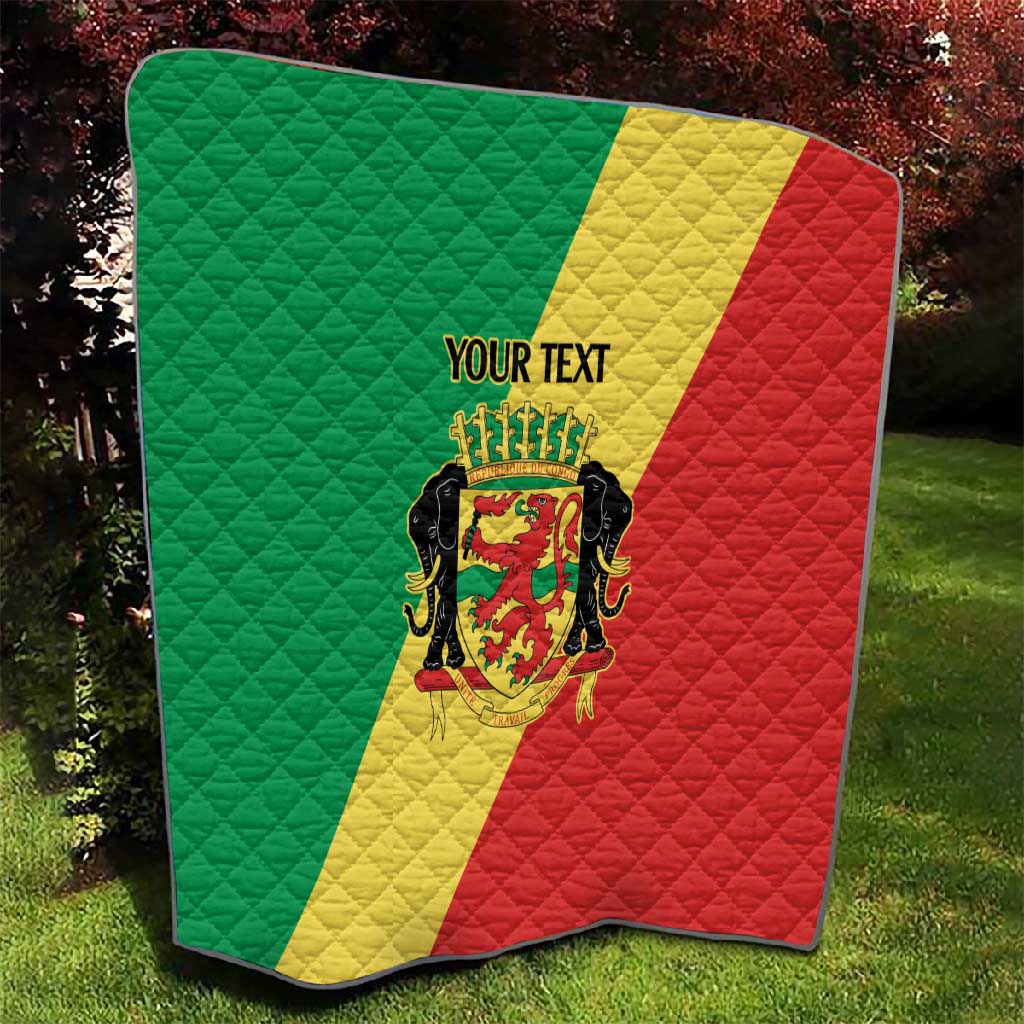 Republic of The Congo Personalized Quilt Simple Flag Style LT9