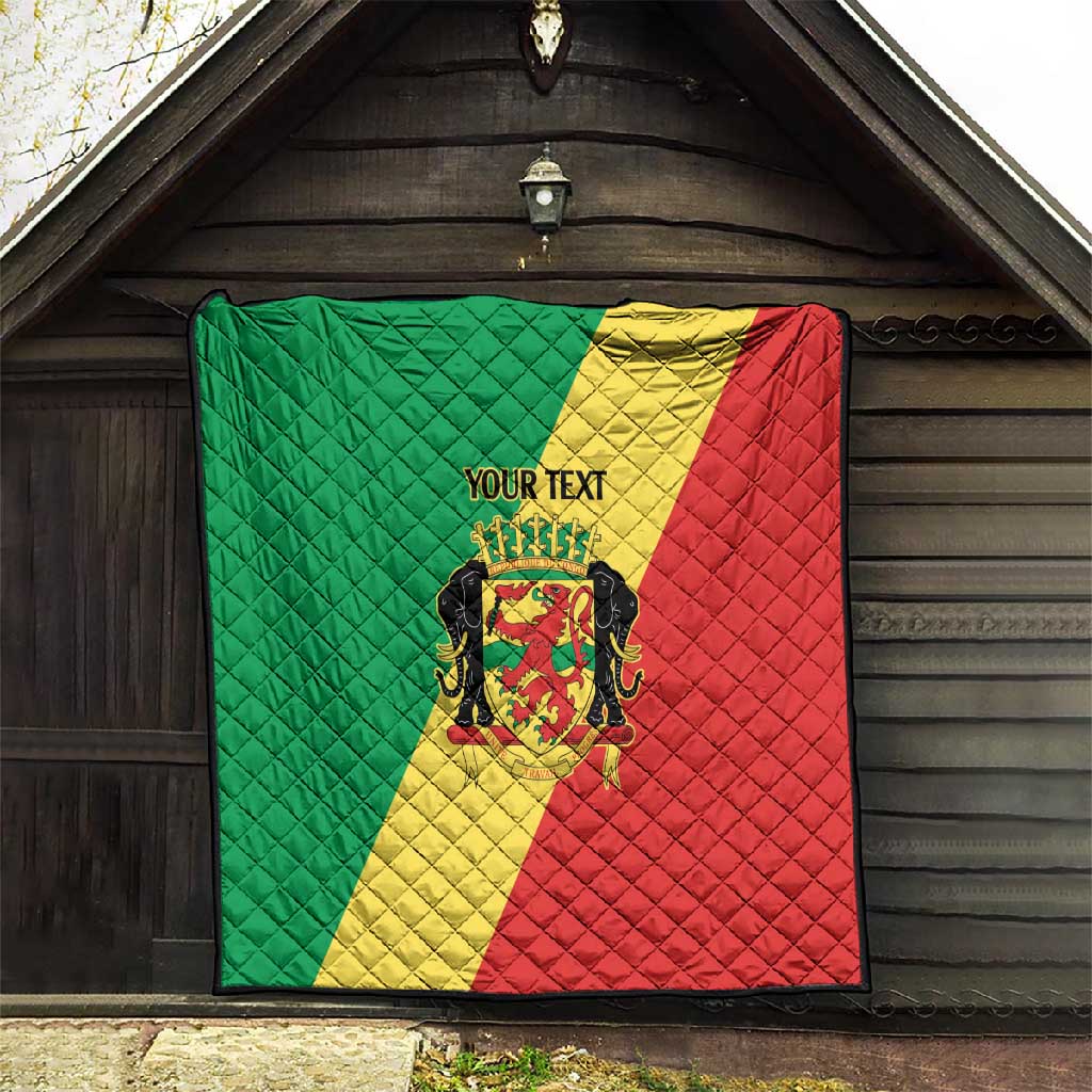 Republic of The Congo Personalized Quilt Simple Flag Style LT9
