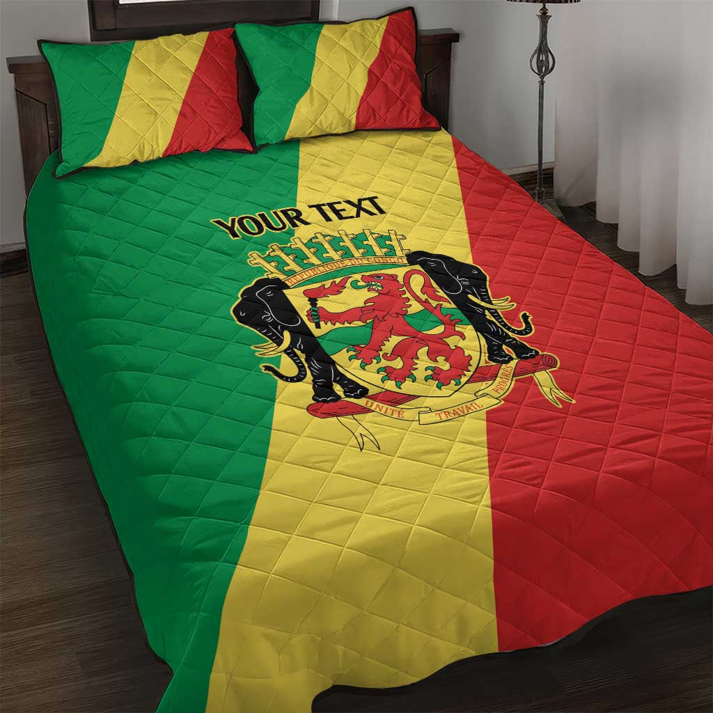 Republic of The Congo Personalized Quilt Bed Set Simple Flag Style LT9