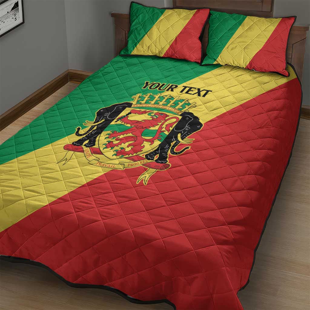 Republic of The Congo Personalized Quilt Bed Set Simple Flag Style LT9