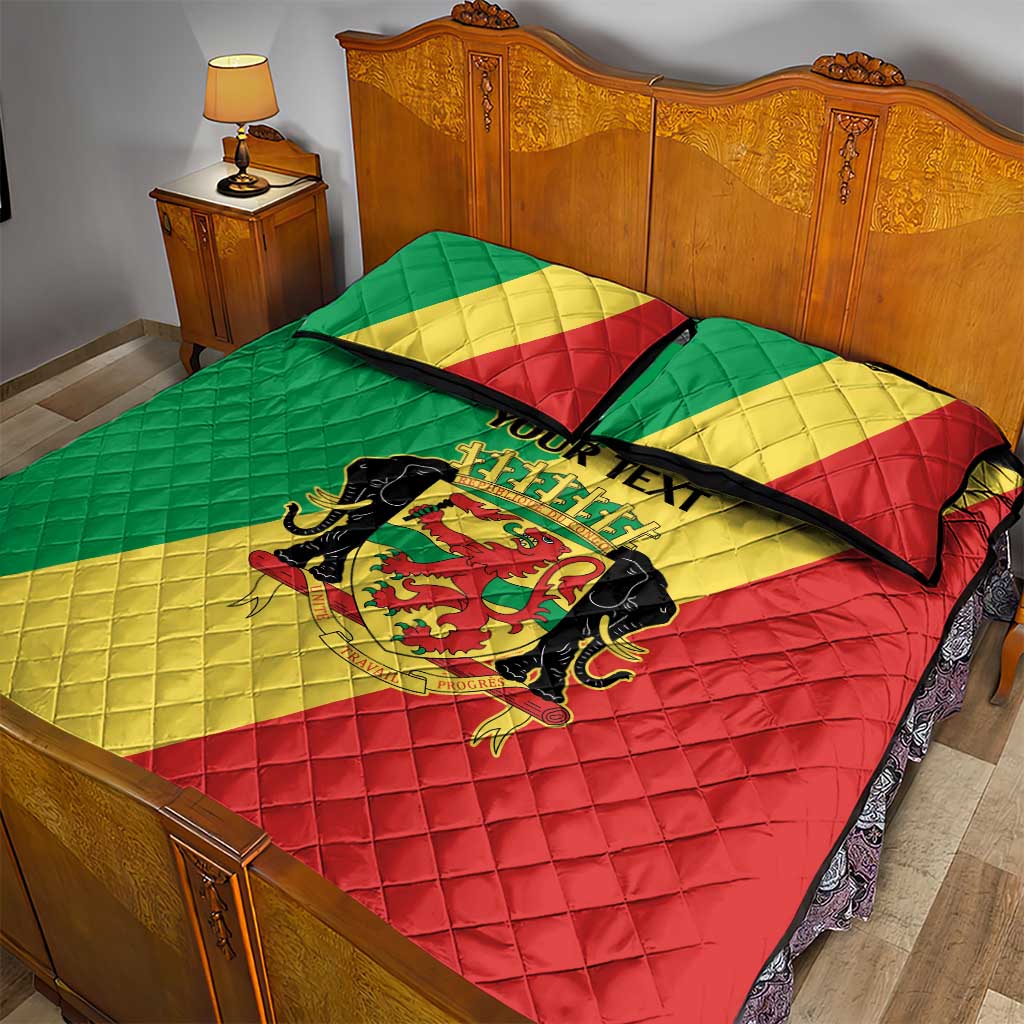 Republic of The Congo Personalized Quilt Bed Set Simple Flag Style LT9