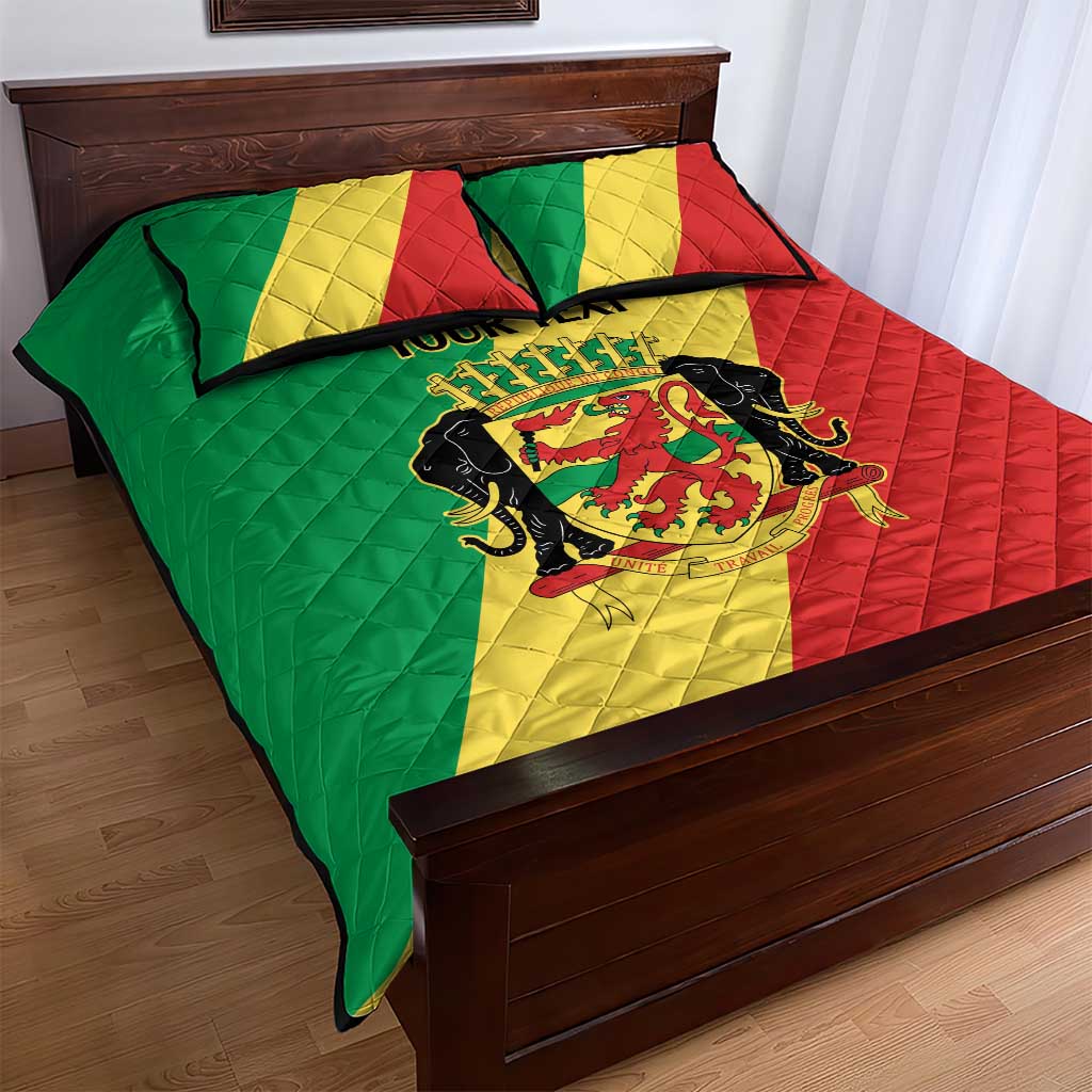 Republic of The Congo Personalized Quilt Bed Set Simple Flag Style LT9