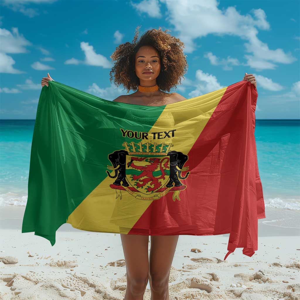 Republic of The Congo Personalized Sarong Simple Flag Style LT9