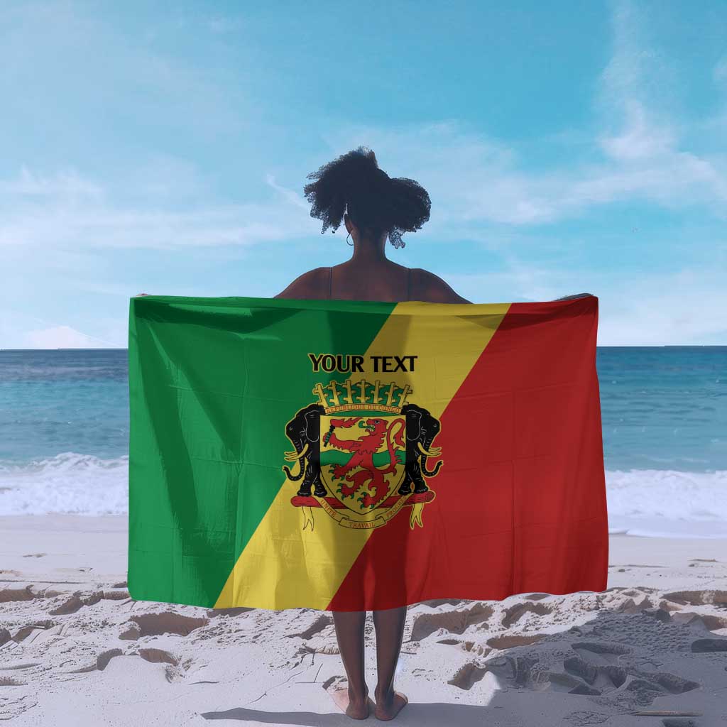 Republic of The Congo Personalized Sarong Simple Flag Style LT9