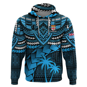 Custom Fiji Rugby Hoodie Go Fijian Tapa Arty with World Cup Vibe LT9