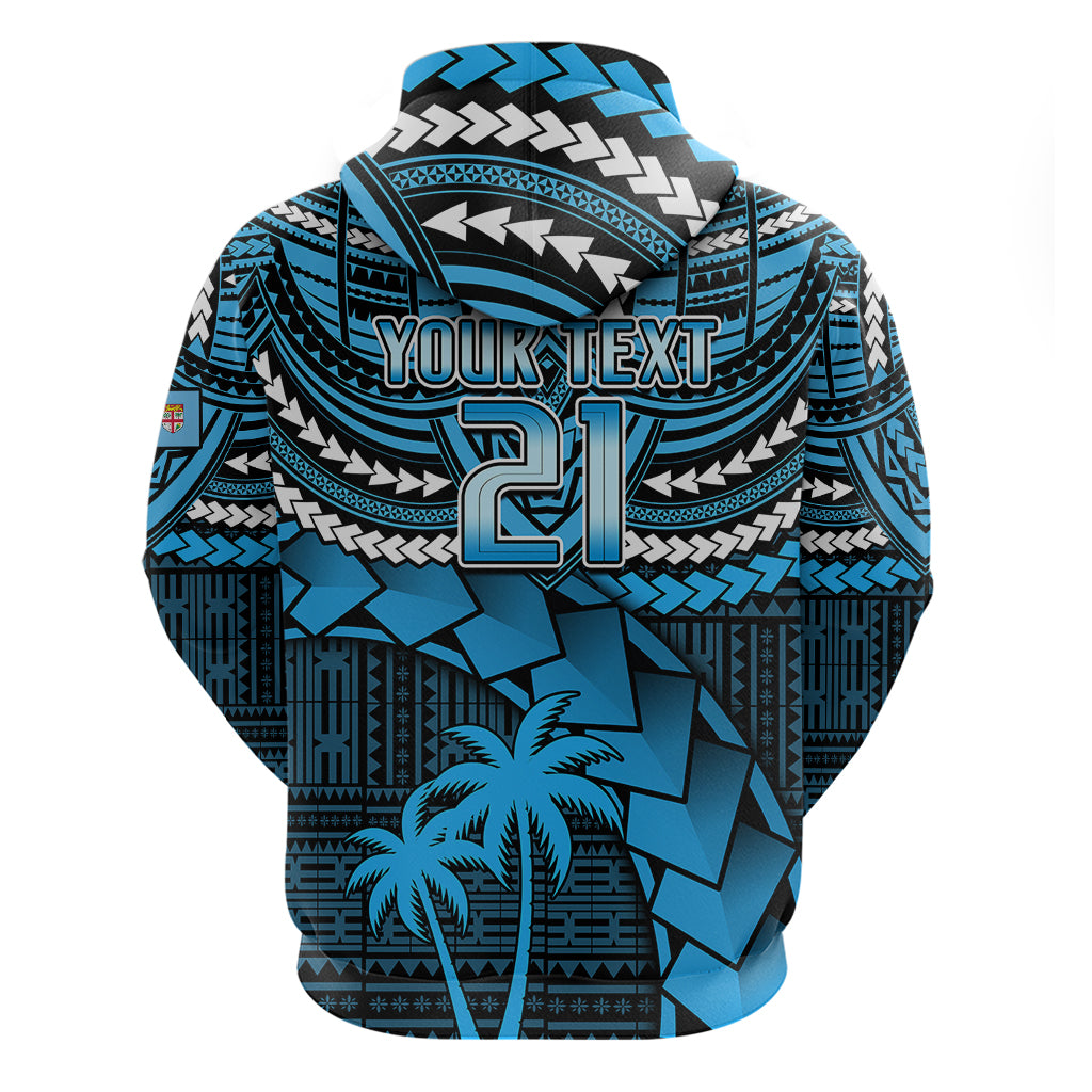 Custom Fiji Rugby Hoodie Go Fijian Tapa Arty with World Cup Vibe LT9