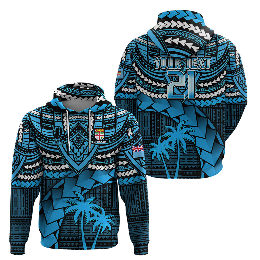 Custom Fiji Rugby Hoodie Go Fijian Tapa Arty with World Cup Vibe LT9