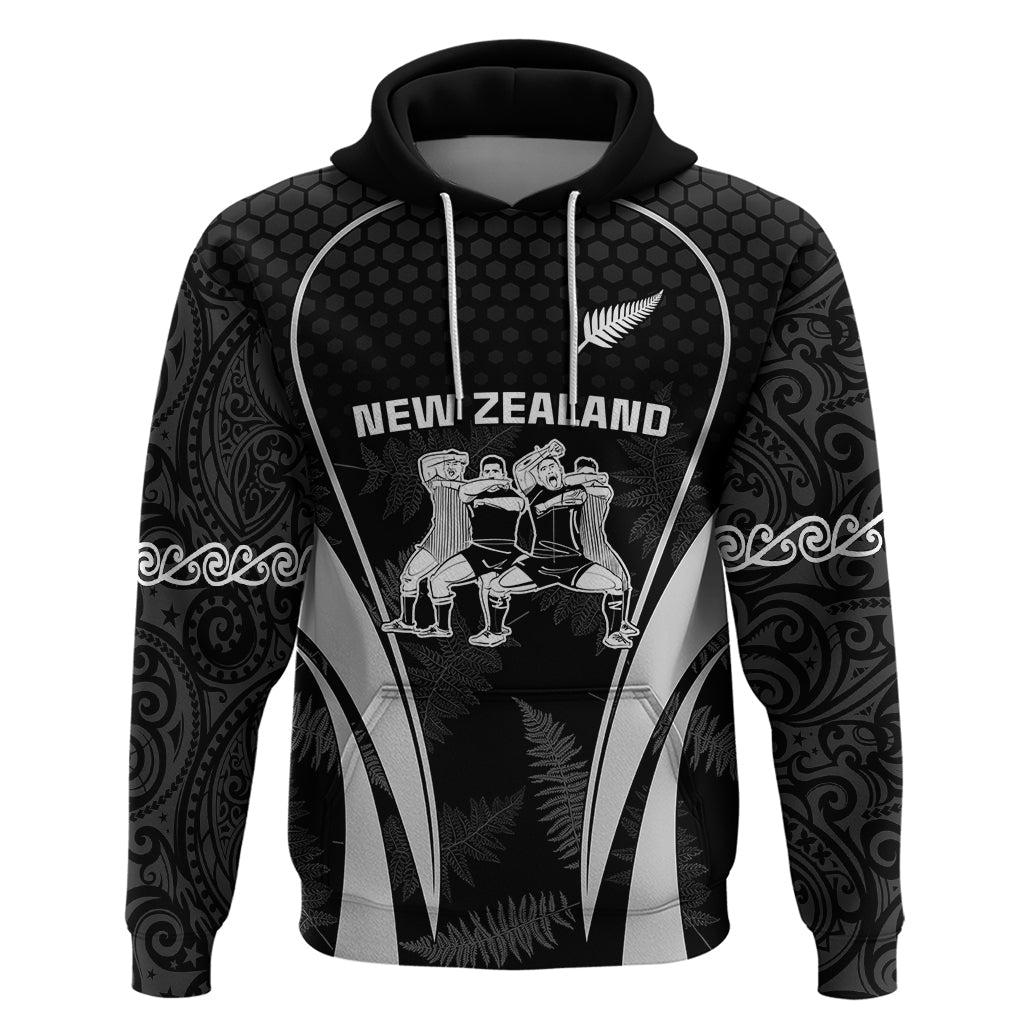 Custom New Zealand Aotearoa Rugby Hoodie Haka Dance Mixed Silver Fern Sporty Style LT9