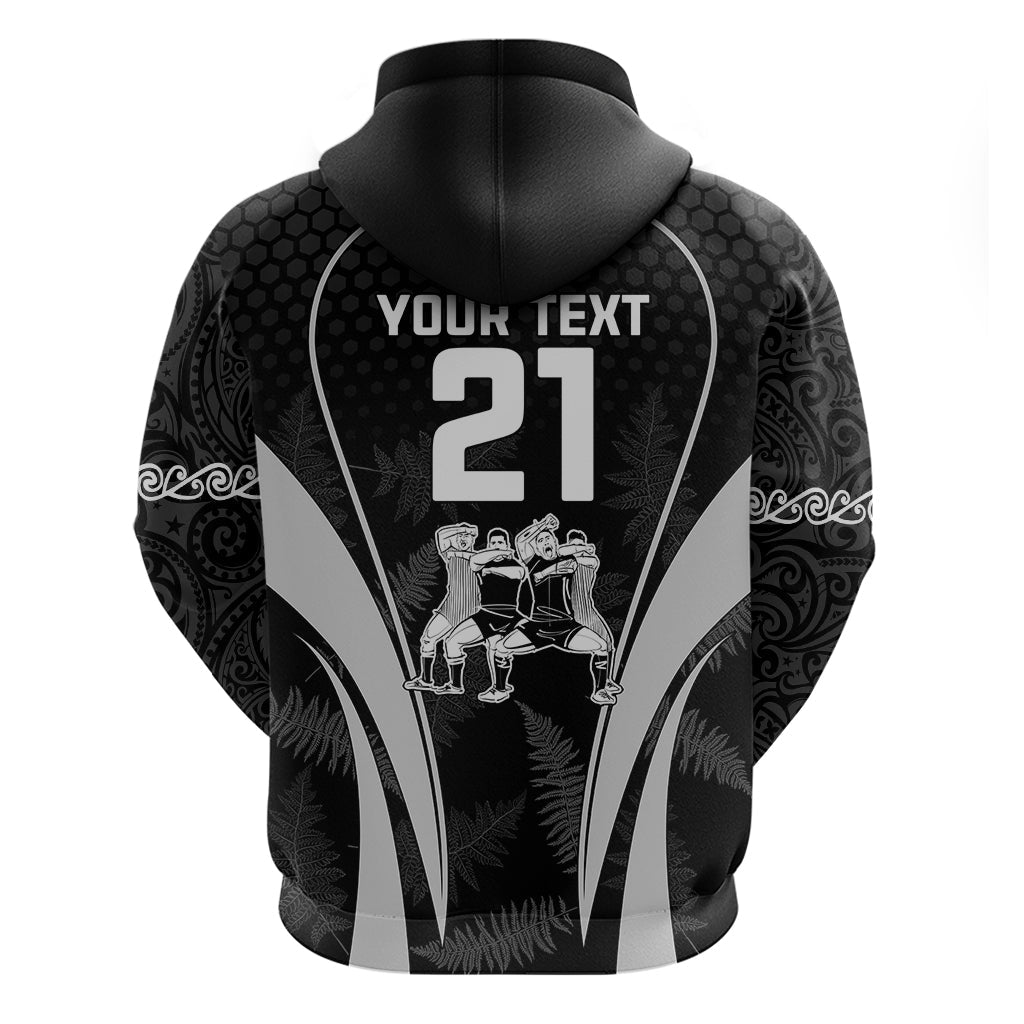 Custom New Zealand Aotearoa Rugby Hoodie Haka Dance Mixed Silver Fern Sporty Style LT9