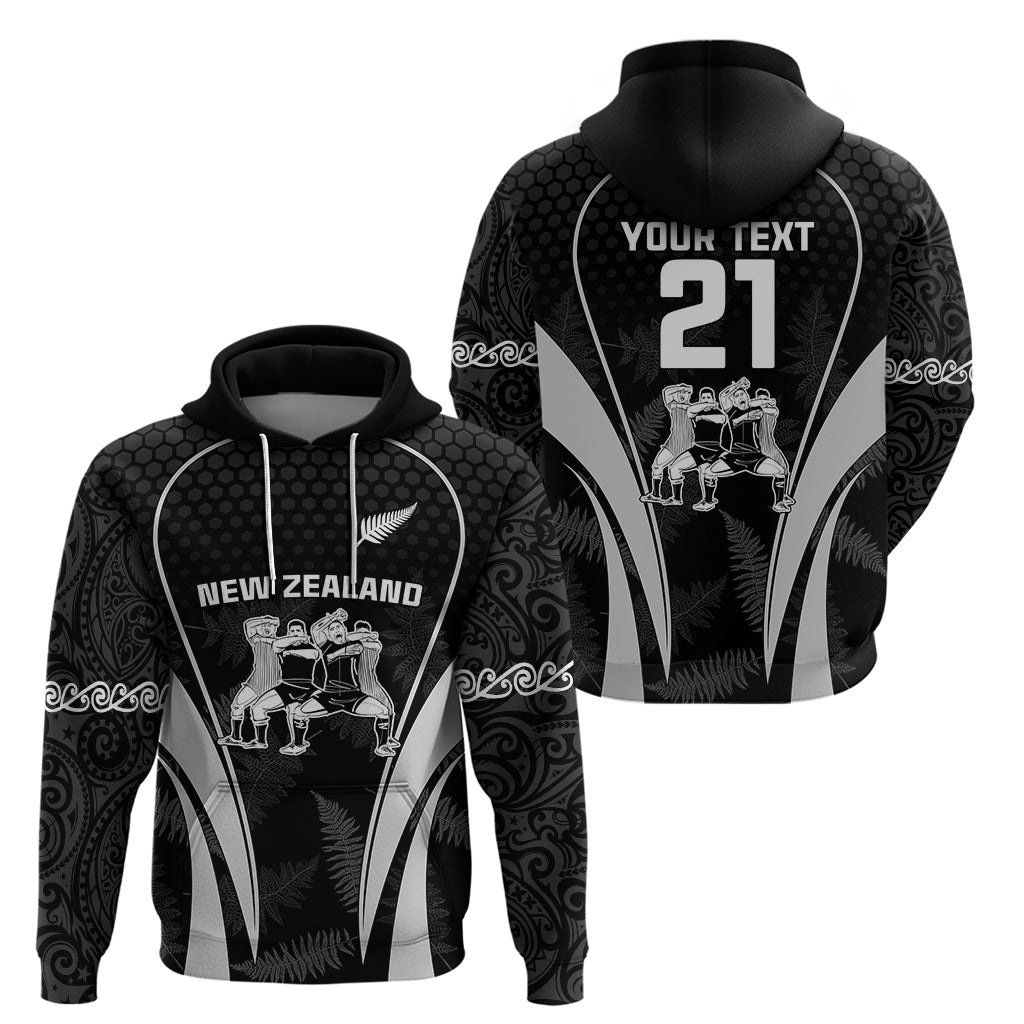 Custom New Zealand Aotearoa Rugby Hoodie Haka Dance Mixed Silver Fern Sporty Style LT9