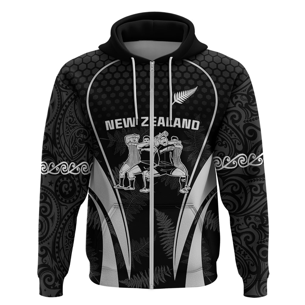 Custom New Zealand Aotearoa Rugby Hoodie Haka Dance Mixed Silver Fern Sporty Style LT9
