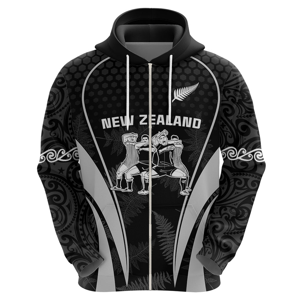 Custom New Zealand Aotearoa Rugby Hoodie Haka Dance Mixed Silver Fern Sporty Style LT9
