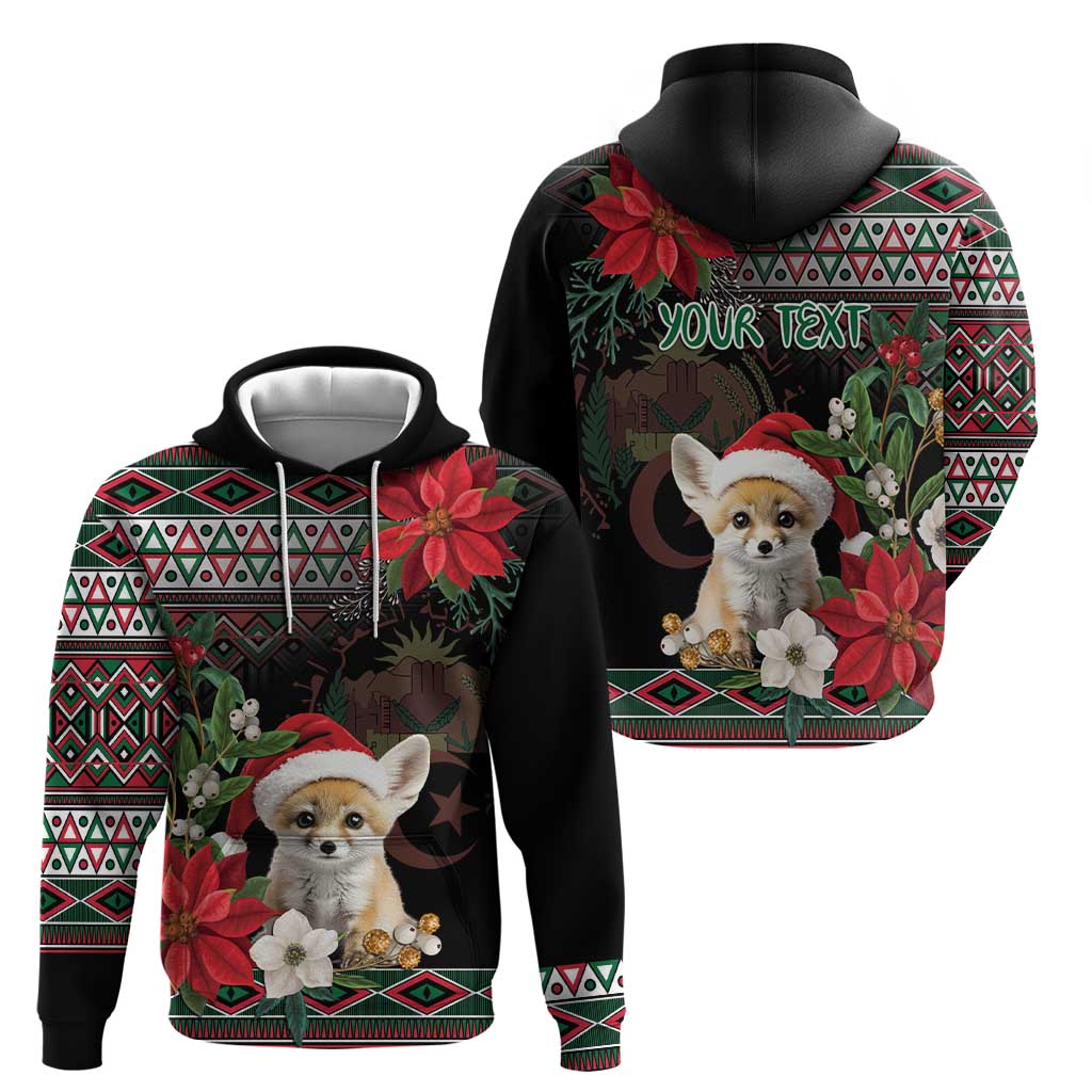 Algeria Christmas Personalized Hoodie Fennec Fox Santa and Traditional Pattern LT9