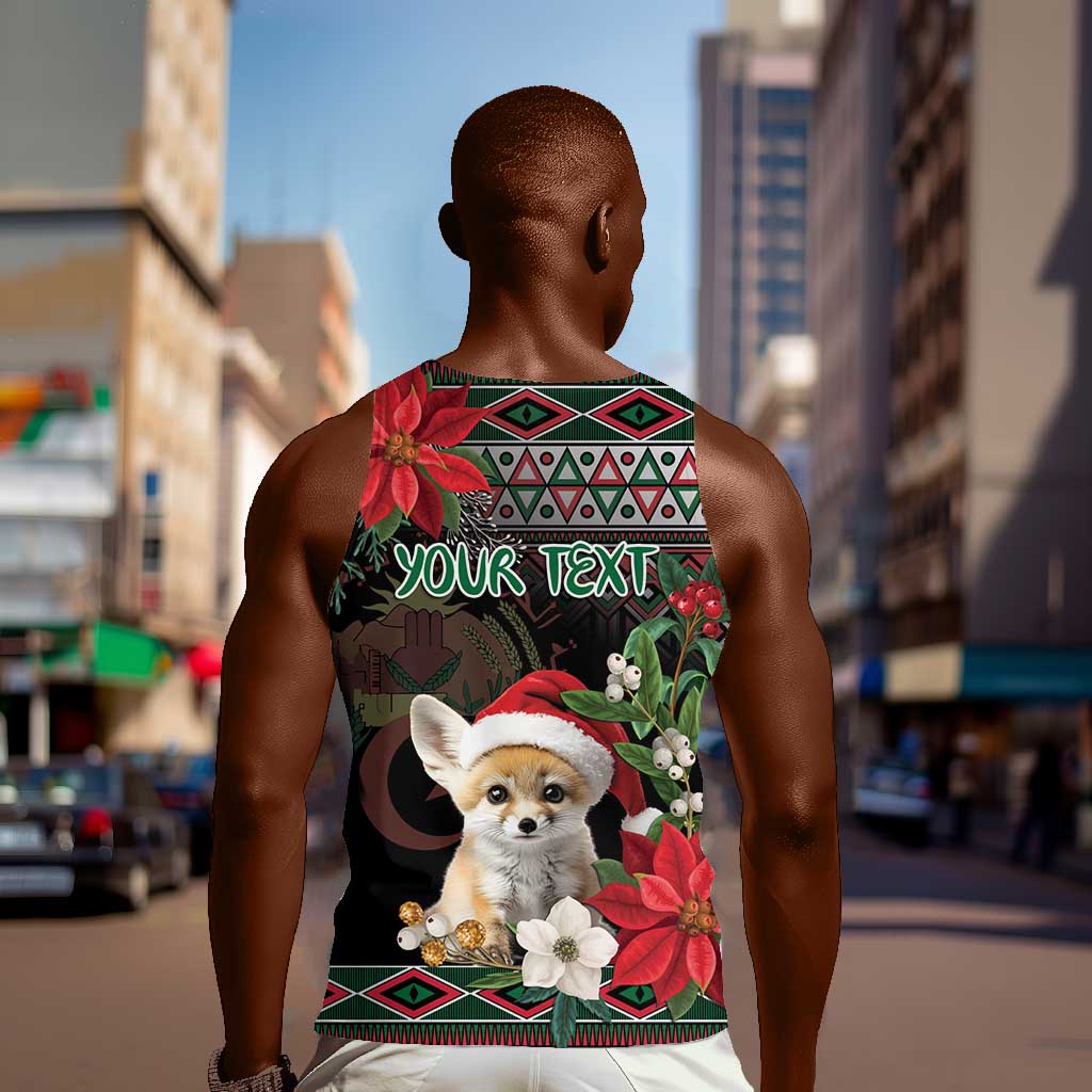 Algeria Christmas Personalized Men Tank Top Fennec Fox Santa and Traditional Pattern LT9