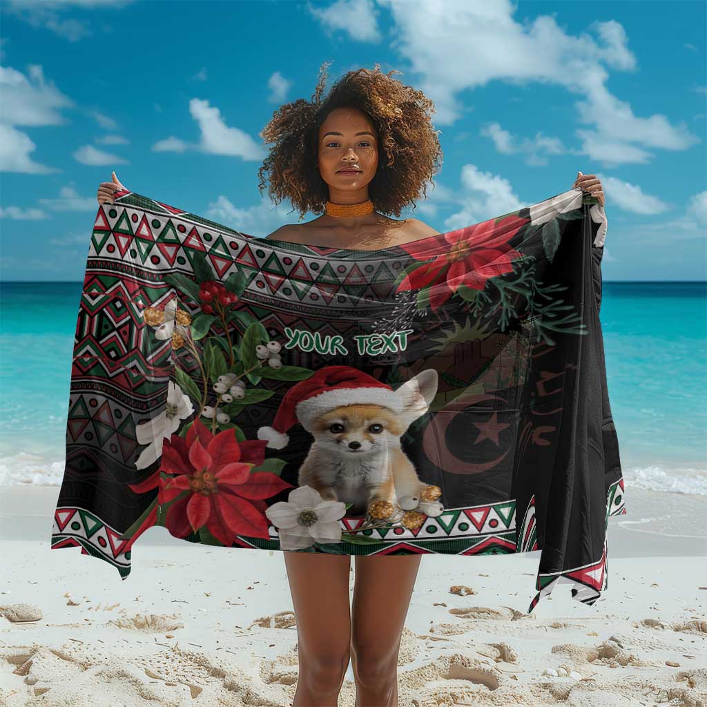 Algeria Christmas Personalized Sarong Fennec Fox Santa and Traditional Pattern LT9