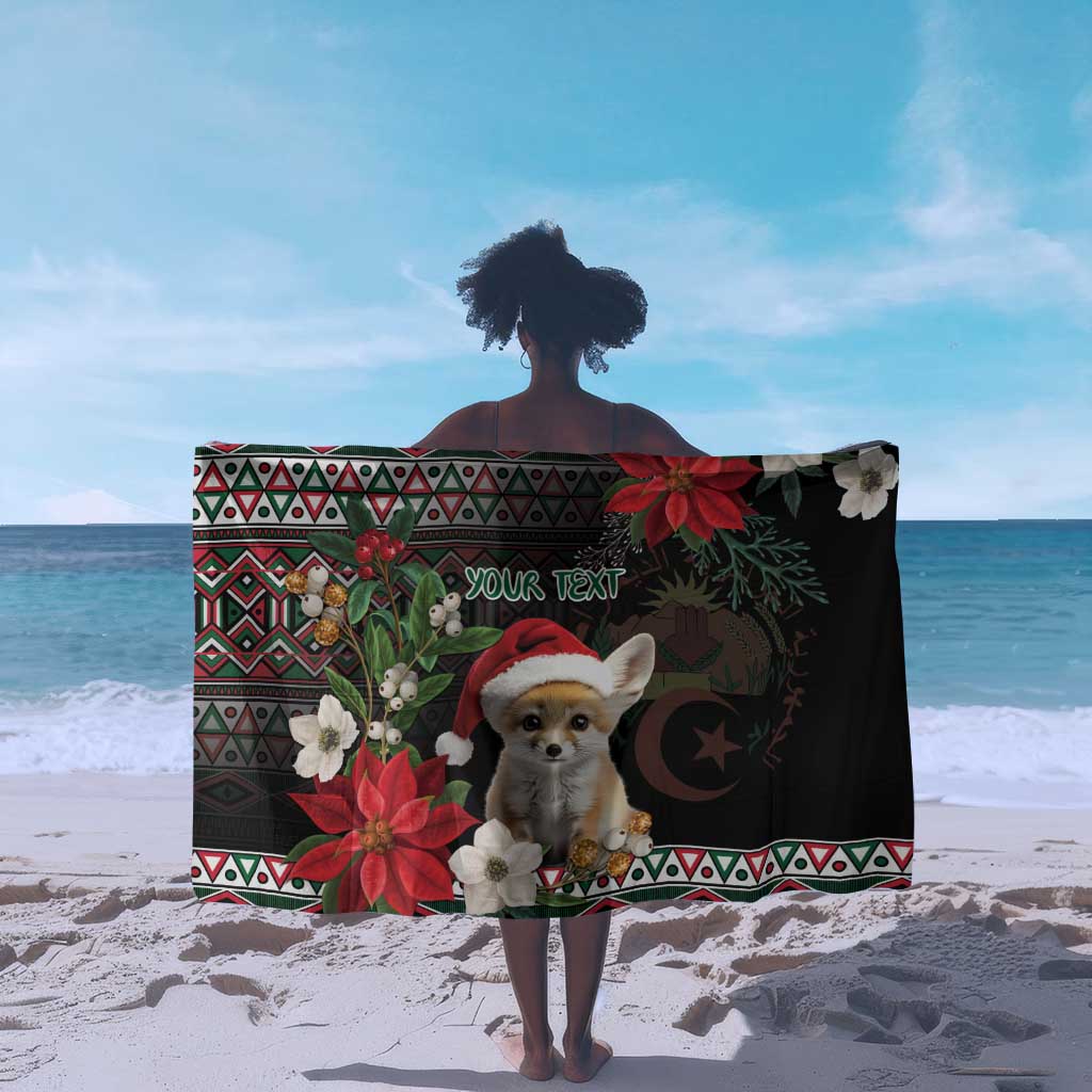 Algeria Christmas Personalized Sarong Fennec Fox Santa and Traditional Pattern LT9