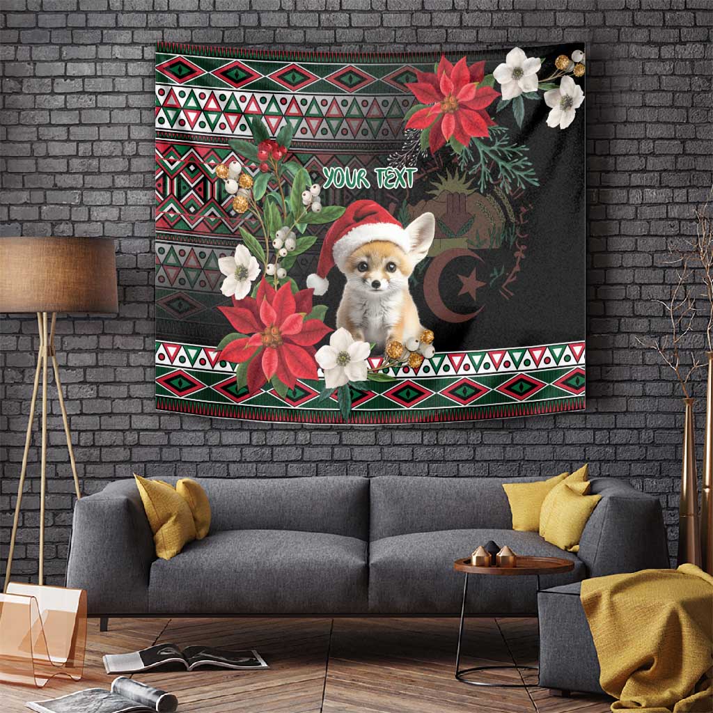 Algeria Christmas Personalized Tapestry Fennec Fox Santa and Traditional Pattern LT9