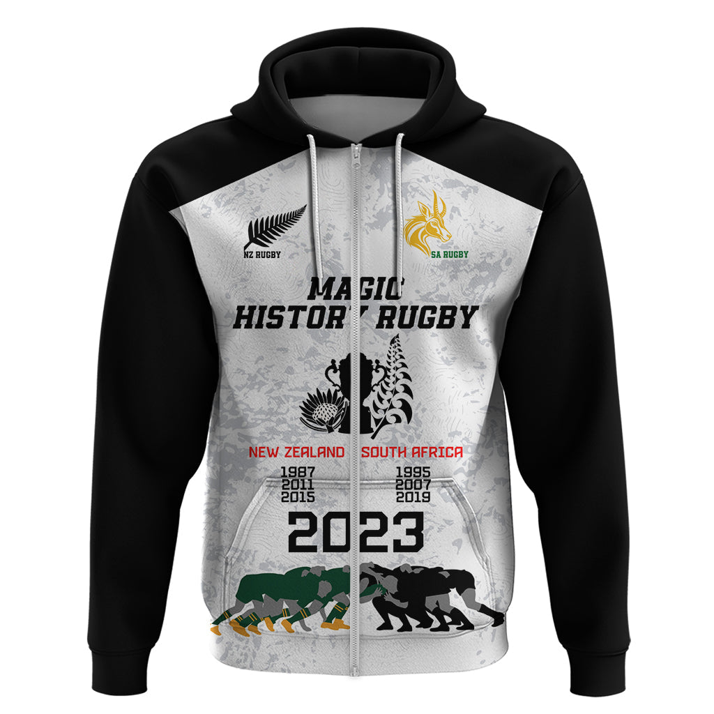 Custom New Zealand South Africa Rugby Hoodie History Commemorative World Cup Winners Unique LT9
