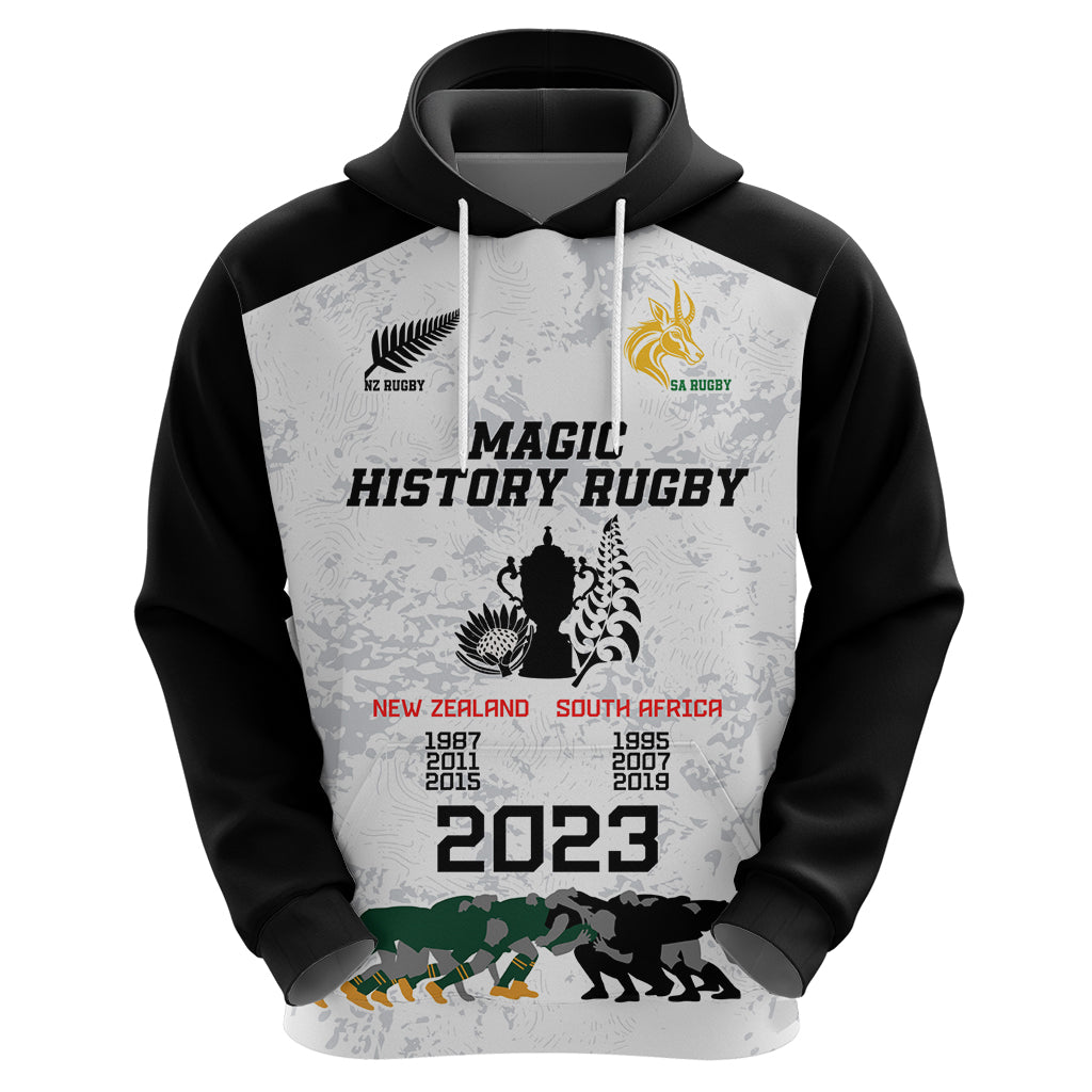 Custom New Zealand South Africa Rugby Hoodie History Commemorative World Cup Winners Unique LT9