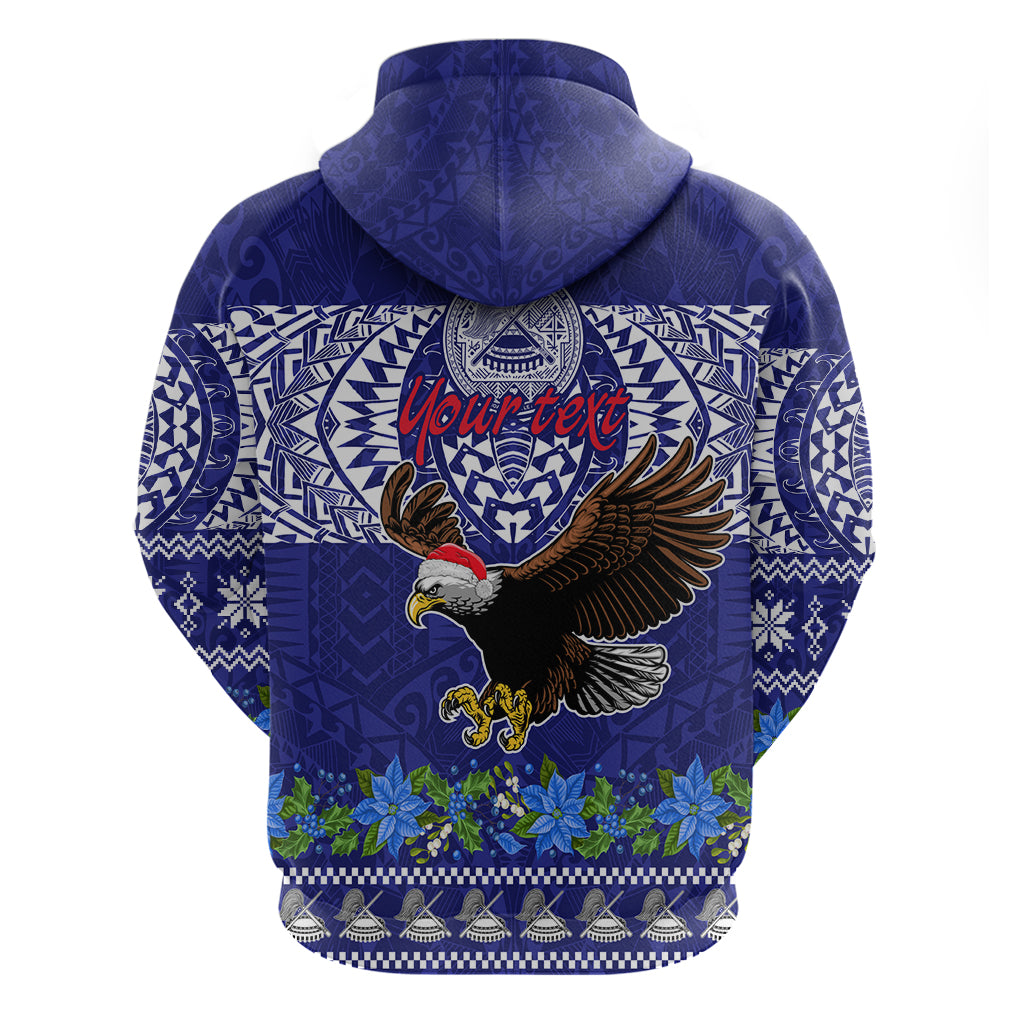 Personalised American Samoa Christmas Hoodie Manuia le Kerisimasi Polynesian Tribal LT9