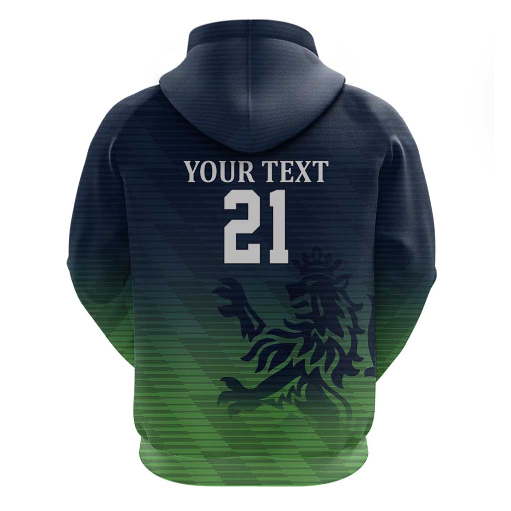 Custom Qatar Cricket Hoodie Green Sporty Pattern LT9