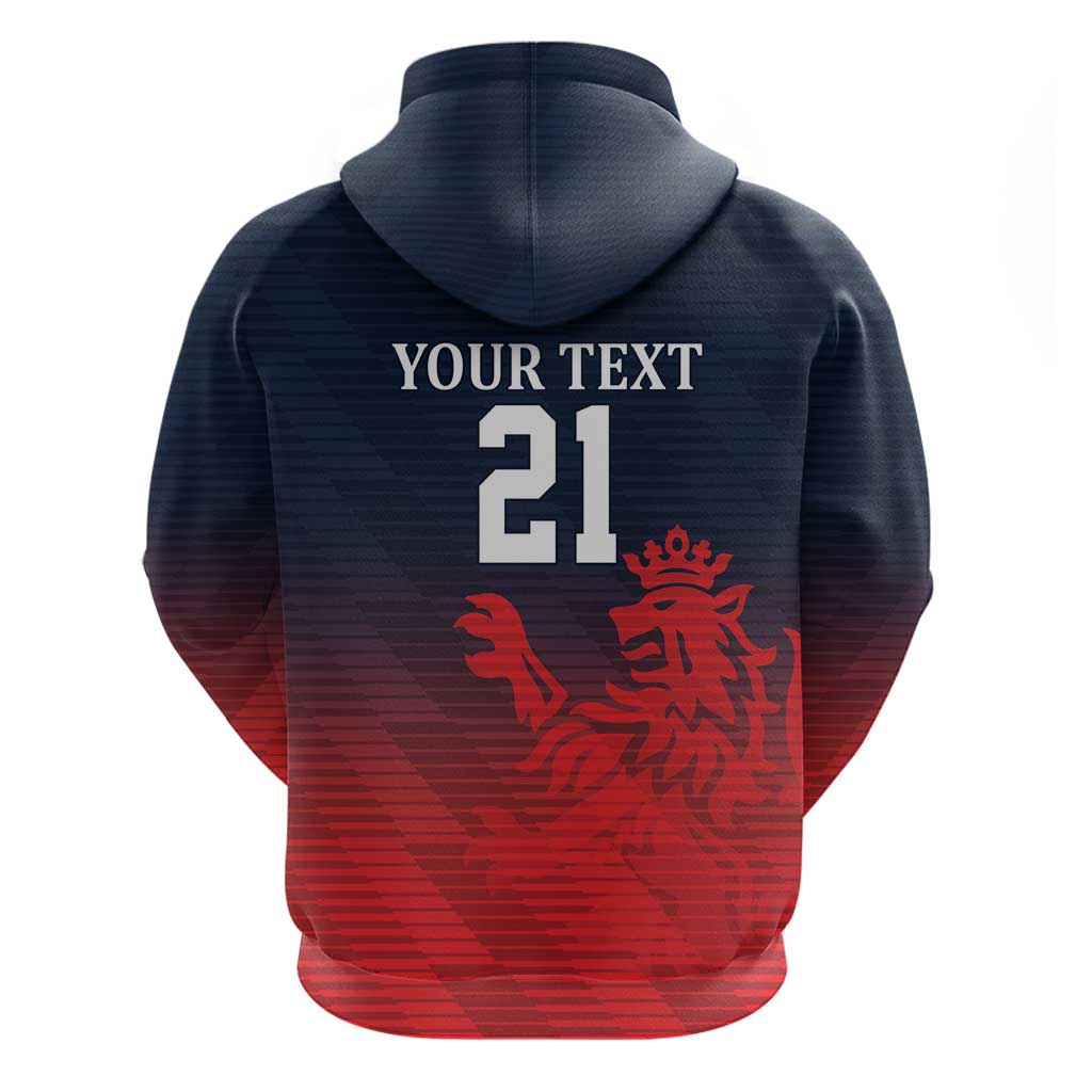 Custom Qatar Cricket Hoodie Red Sporty Pattern LT9