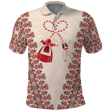 Bulgarian Martenitsa Polo Shirt Tradition March 1st Chestita Baba Marta LT9