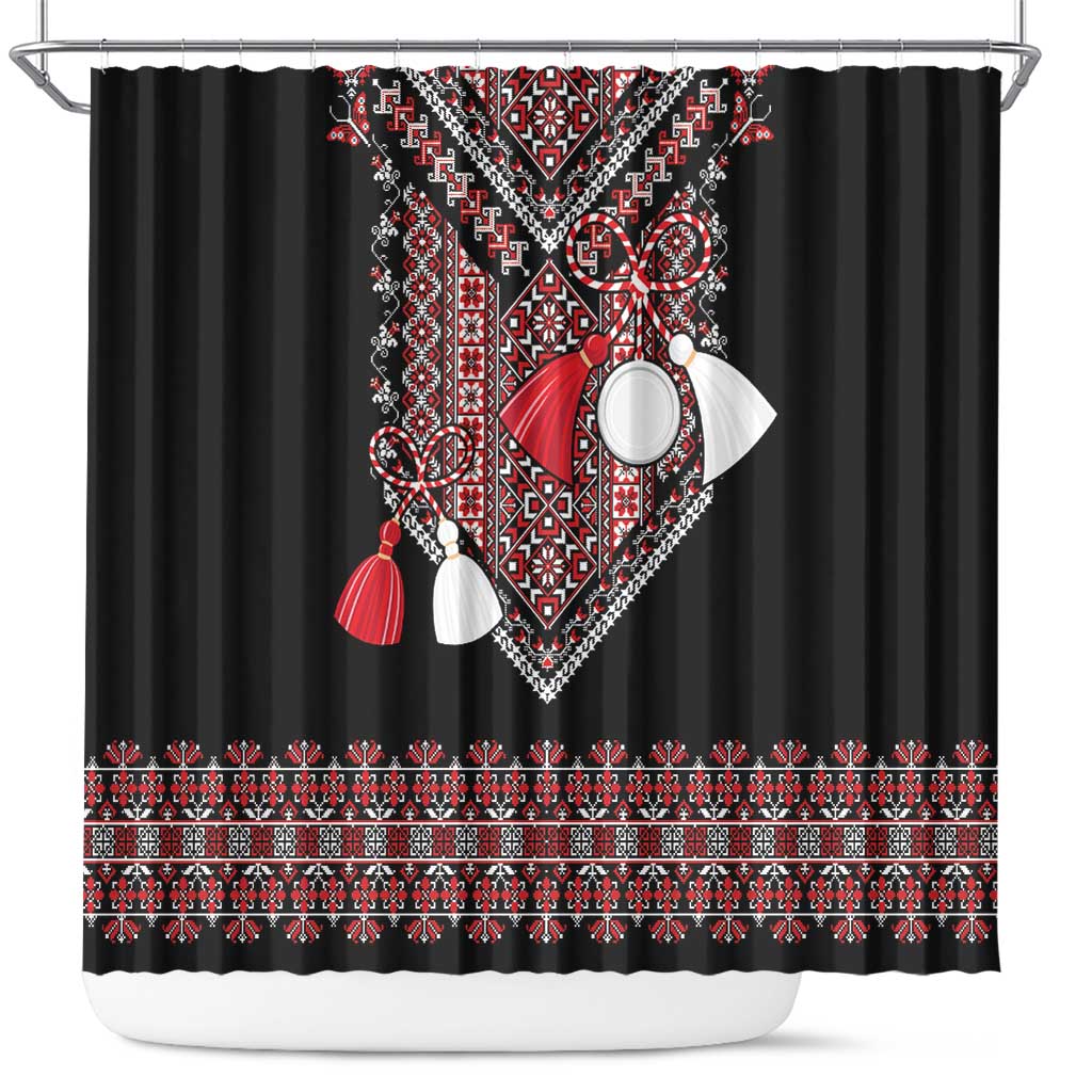 Martenitsa Martisor Day Shower Curtain Traditional Romanian Folk Art LT9