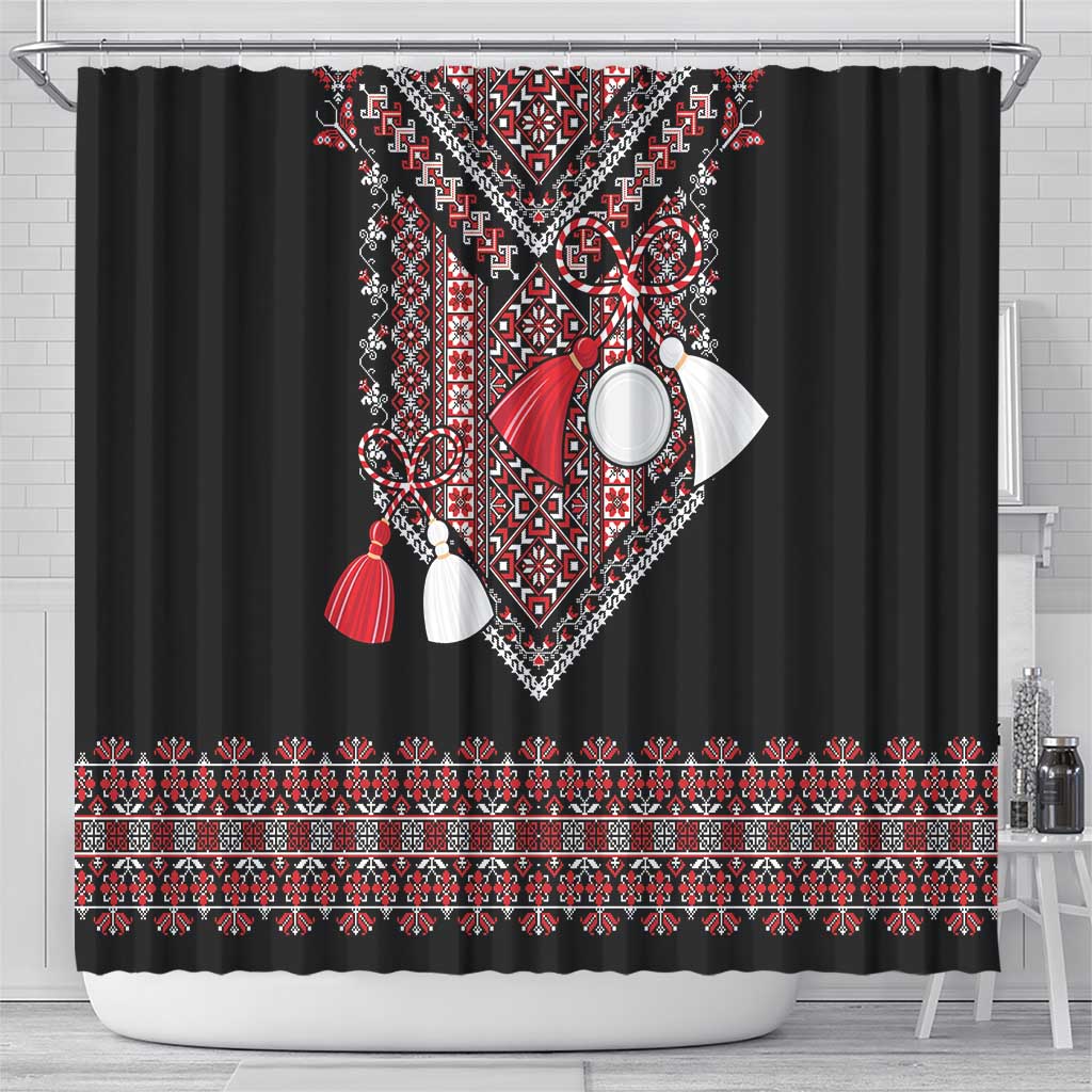 Martenitsa Martisor Day Shower Curtain Traditional Romanian Folk Art LT9