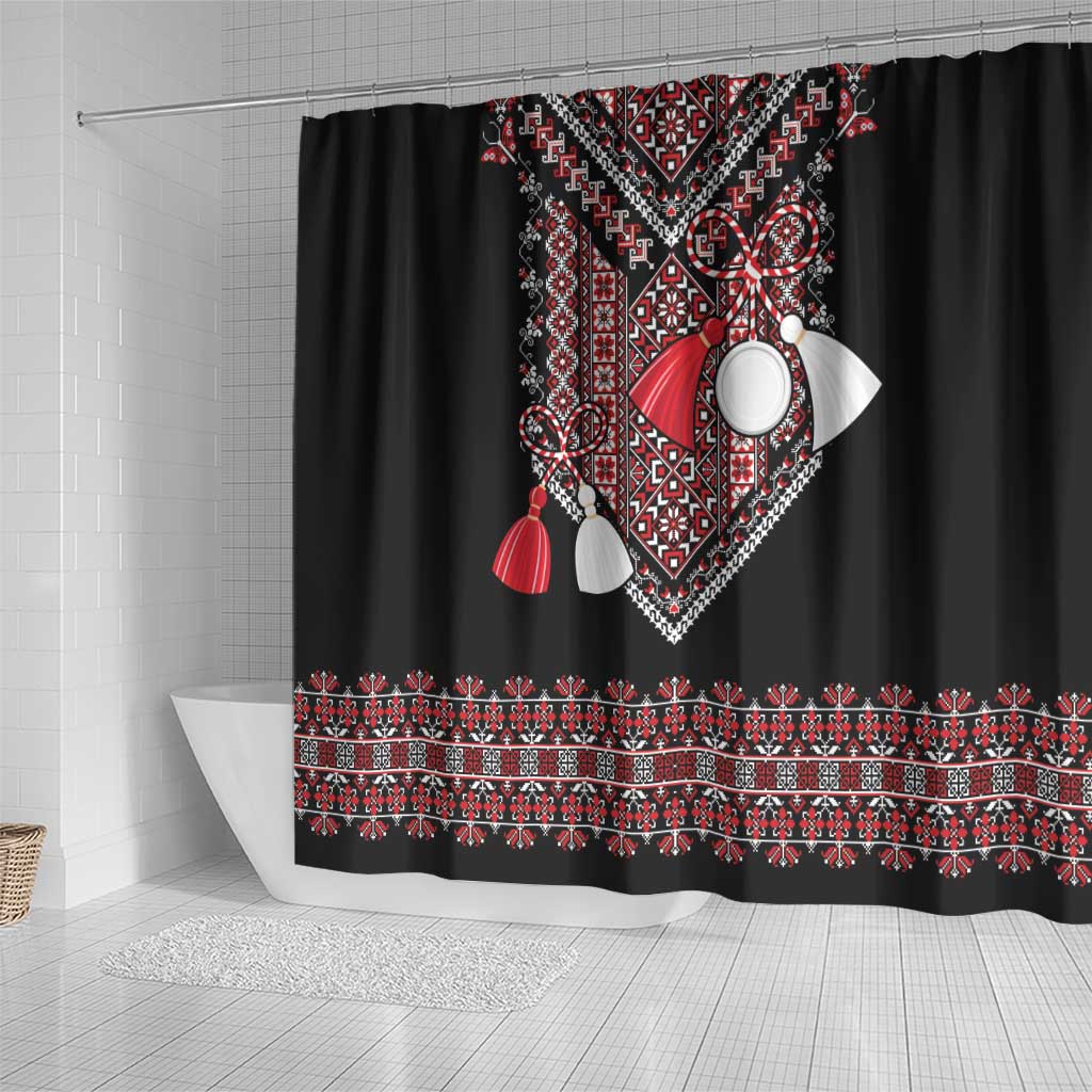 Martenitsa Martisor Day Shower Curtain Traditional Romanian Folk Art LT9