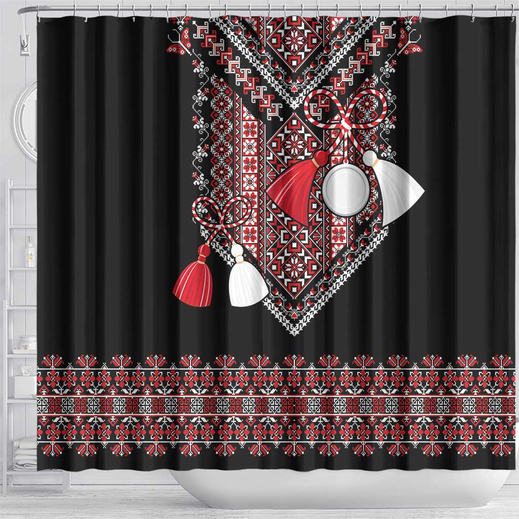 Martenitsa Martisor Day Shower Curtain Traditional Romanian Folk Art LT9