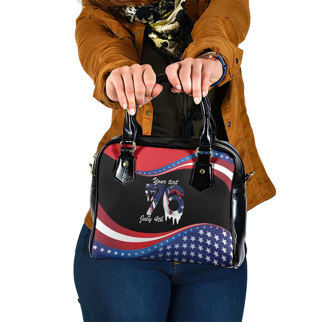 Funny Ice Cream 1776 Drip Personalized Shoulder Handbag American Flag 4th Of July LT9