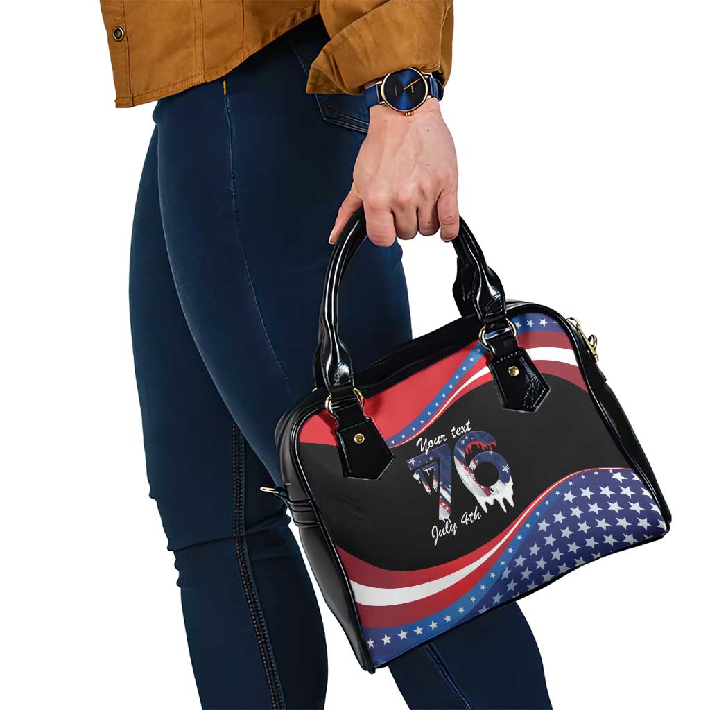 Funny Ice Cream 1776 Drip Personalized Shoulder Handbag American Flag 4th Of July LT9