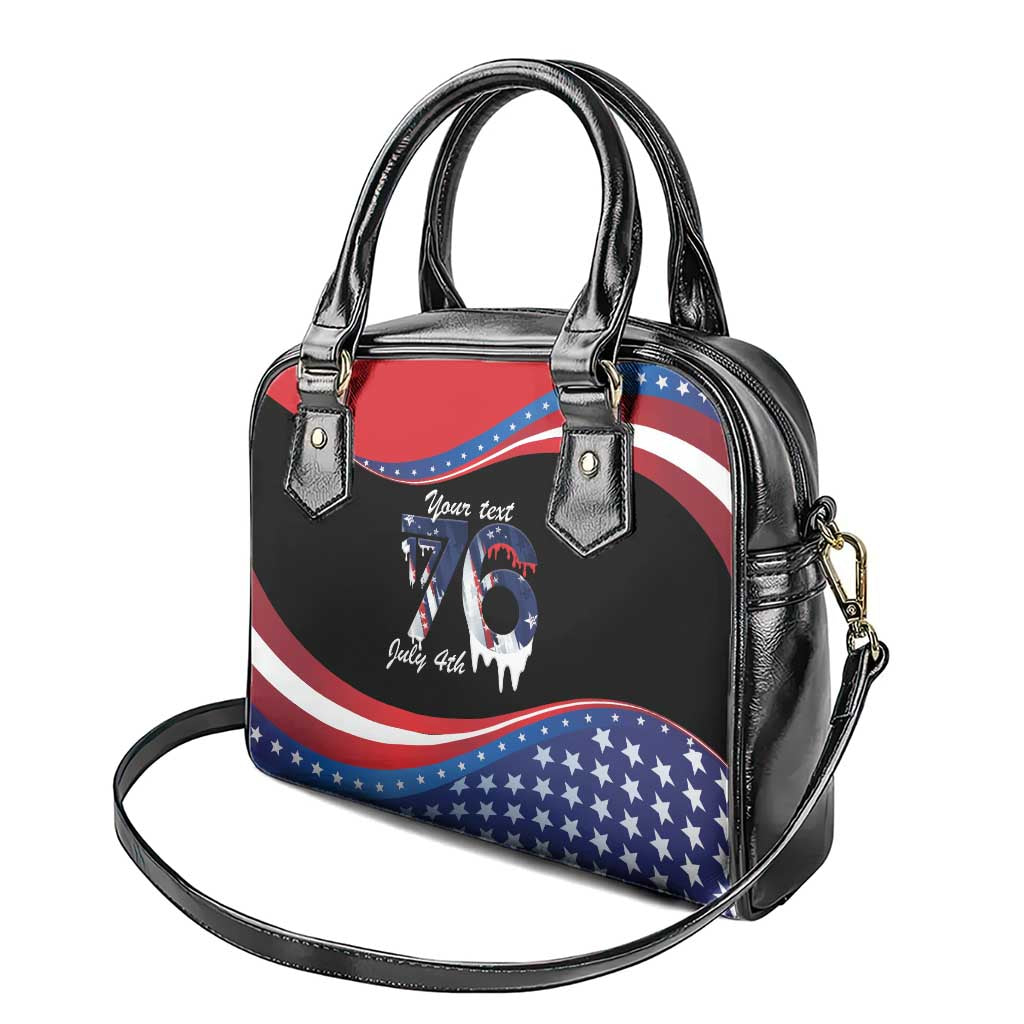 Funny Ice Cream 1776 Drip Personalized Shoulder Handbag American Flag 4th Of July LT9