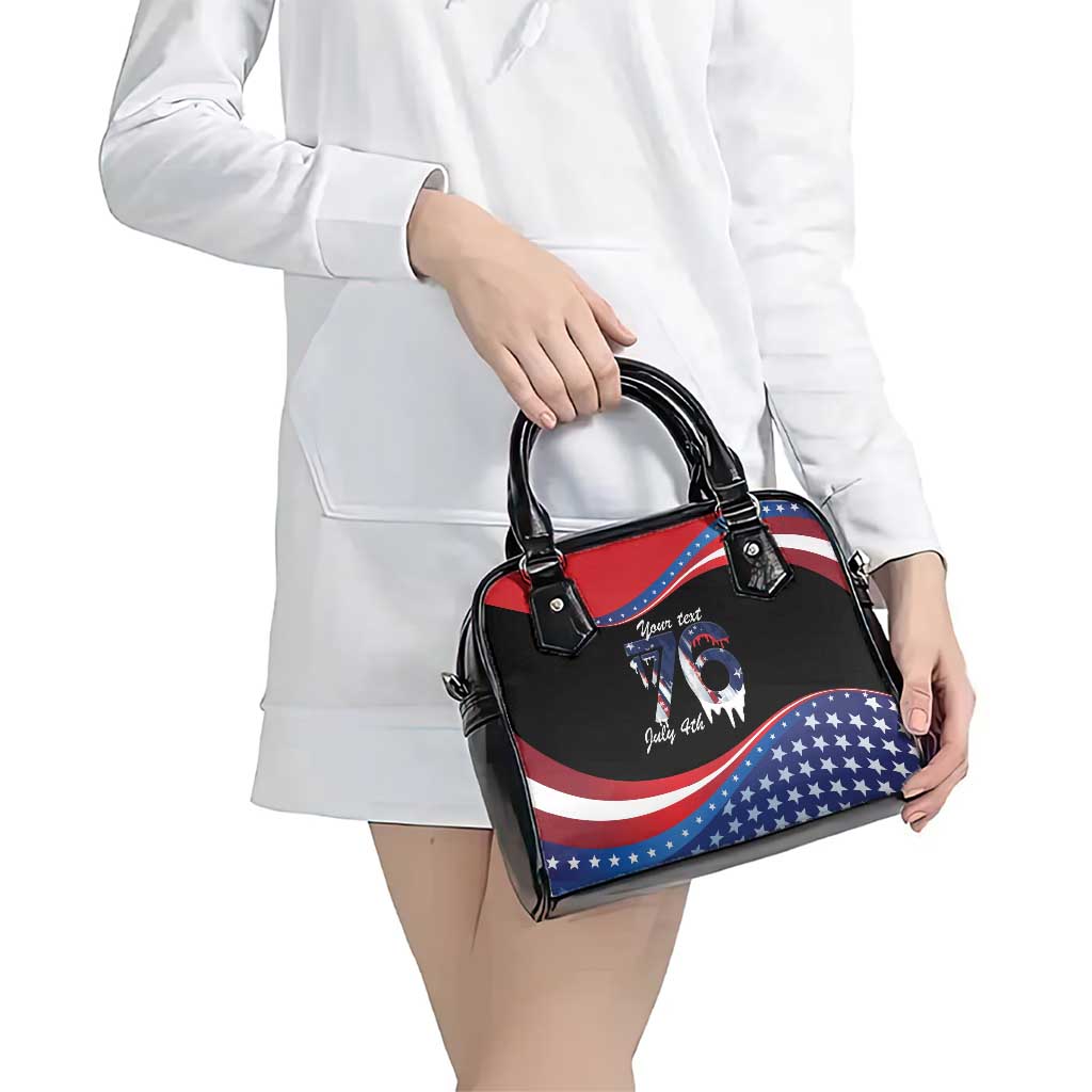 Funny Ice Cream 1776 Drip Personalized Shoulder Handbag American Flag 4th Of July LT9