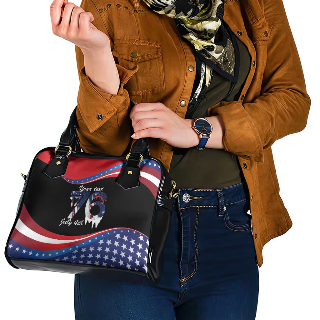 Funny Ice Cream 1776 Drip Personalized Shoulder Handbag American Flag 4th Of July LT9