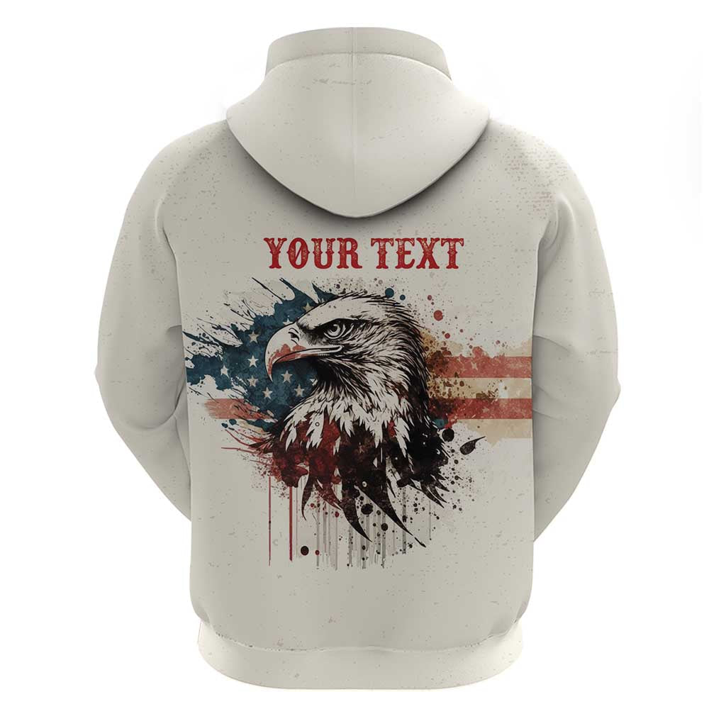 Happy Fourth of July Personalized Hoodie Bald Eagle USA Independence Day LT9