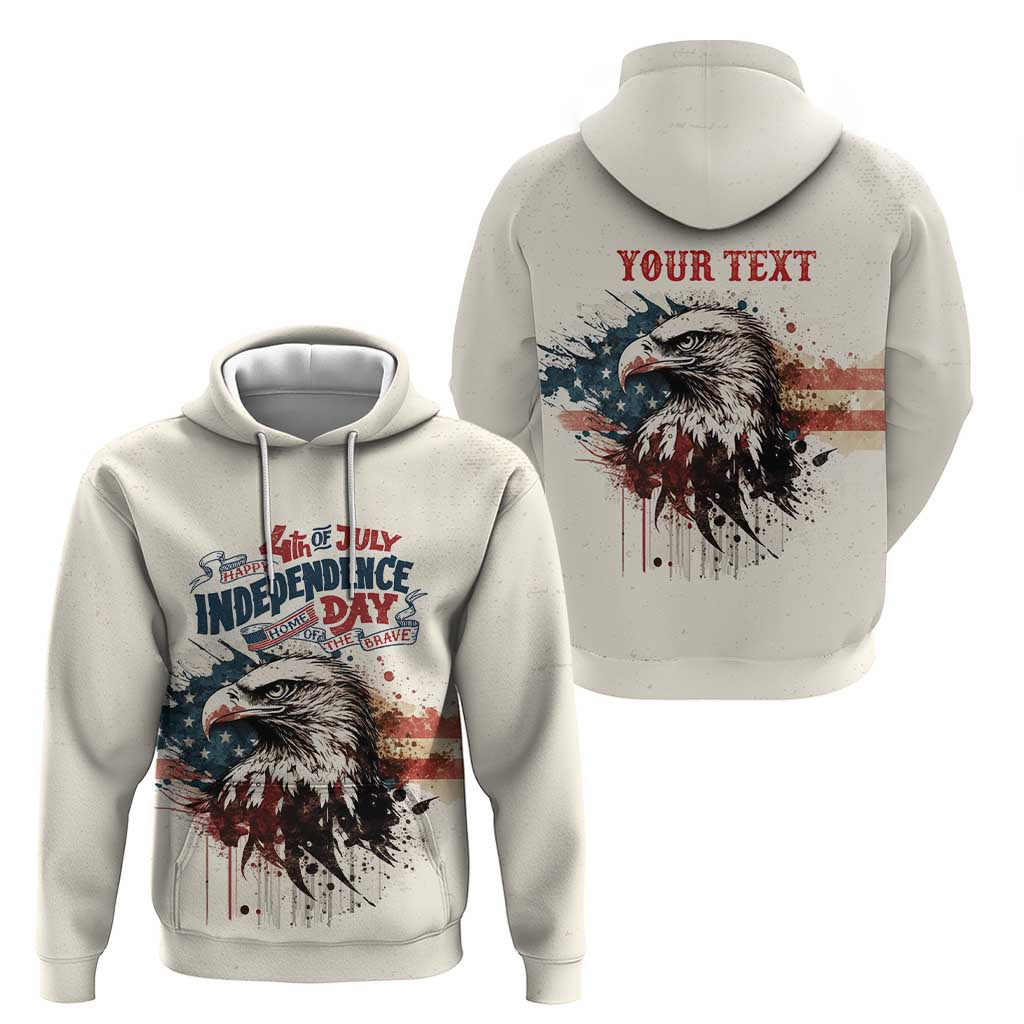 Happy Fourth of July Personalized Hoodie Bald Eagle USA Independence Day LT9