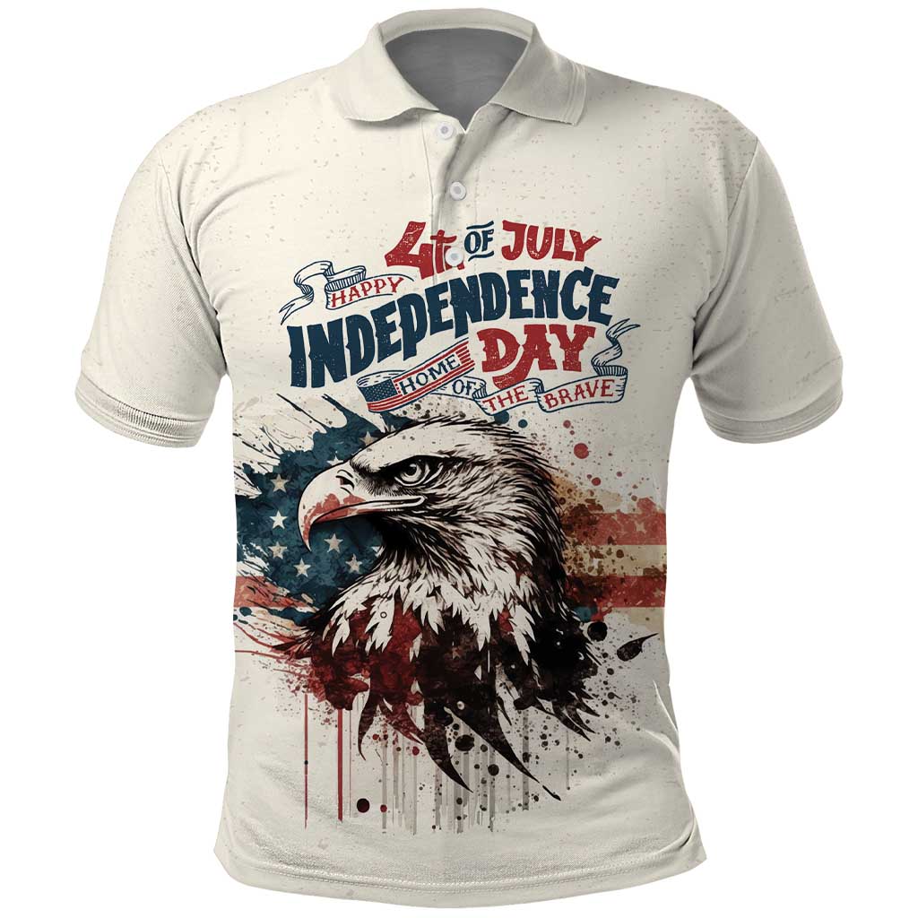 Happy Fourth of July Personalized Polo Shirt Bald Eagle USA Independence Day LT9