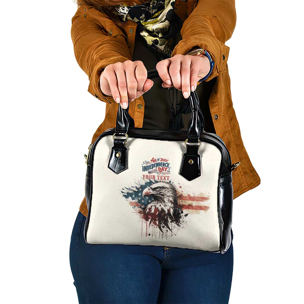 Happy Fourth of July Personalized Shoulder Handbag Bald Eagle USA Independence Day LT9