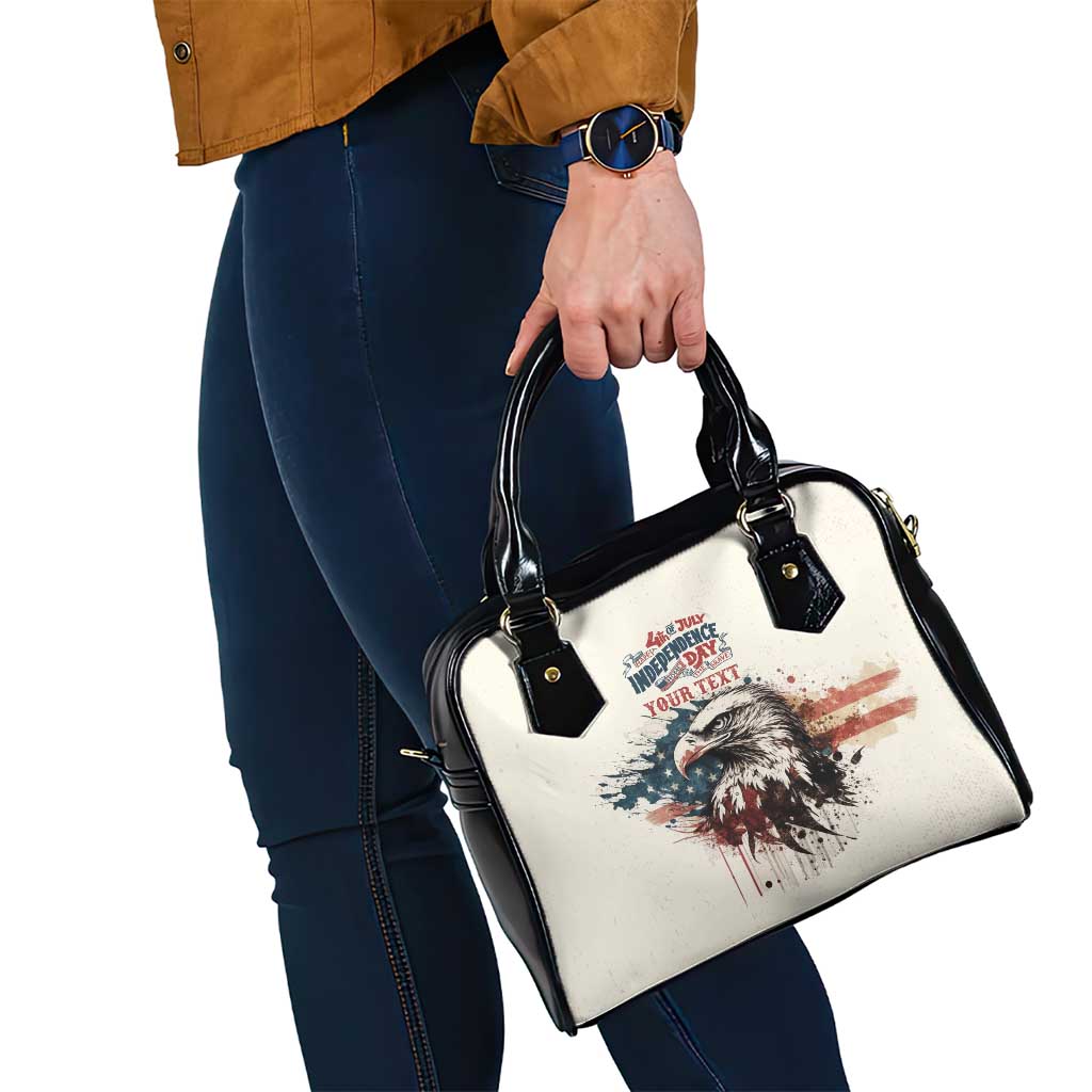 Happy Fourth of July Personalized Shoulder Handbag Bald Eagle USA Independence Day LT9